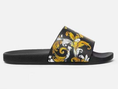 versace jeans couture ciabatta donna nero logo baroque 78va3sq3 zs365 g89
