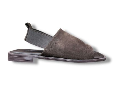 step sandalo pelle scamosciata marrone testa moro con elastico d 500 1737