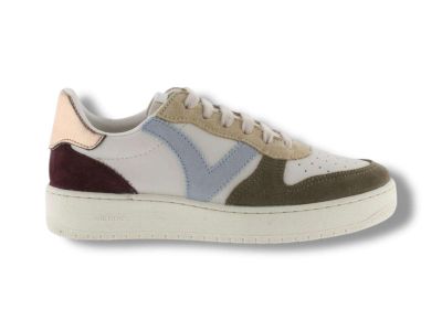 victoria sneakers donna madrid pelle e metalizzato 1258240-65 kaki