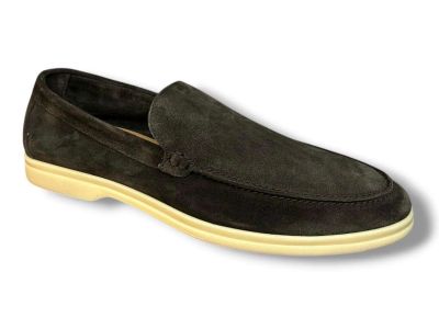 jp camps mocassino slip on uomo in pelle scamosciata testa moro 4924