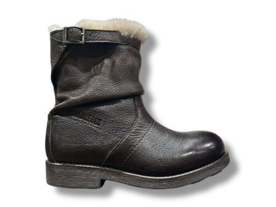 bikkembergs stivaletto donna vintage basso brown con fodera shearling naturale 29323 cp d fur