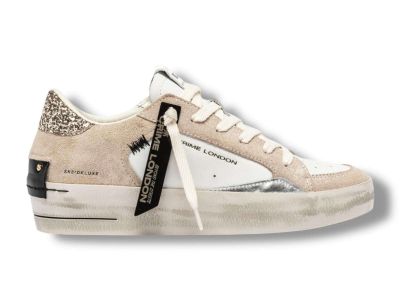 crime london sneaker donna sk8 deluxe wedge champagne dust 25190aa8.13