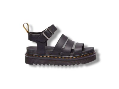 drmartens sandali donna blaire in pelle athena nero con cinturino 31520001