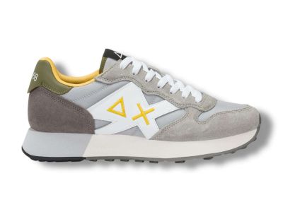 sun68 sneakers uomo z36115 jaki 2.0 solid in nylon e suede grigio chiaro z3611504