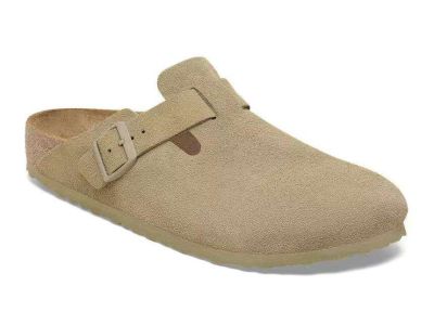 birkenstock boston 1025844 faded khaki pelle scamosciata