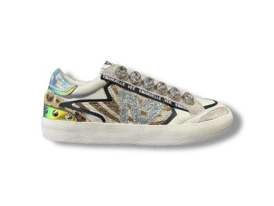 emanuelle vee sneakers donna olivia 500-14 white multi tiger 452p-500-14