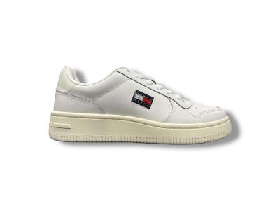 tommy hilfiger sneaker donna in pelle white en0en02980ybltjw basket ecru