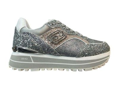 liu jo sneakers donna maxi wonder 73 platform full glitter silver ba5015 tx007 00532