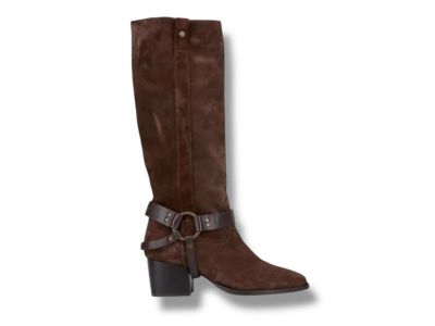 janet and janet stivale donna camoscio dark brown ebano j-515