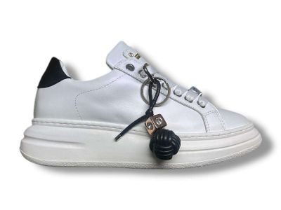 meline sneakers donna 665 bi pelle bianco