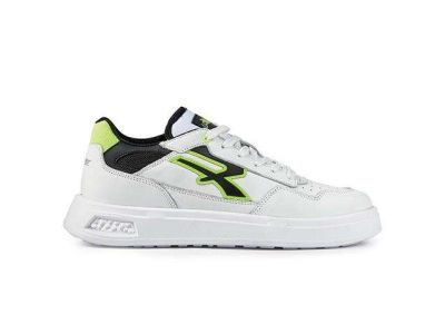 upower lifestyle sneaker uomo harlow ub20119 bianco nero giallo fluo