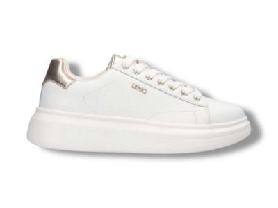 liu jo sneakers donna in pelle bottalata babol 01 white light gold bf5059px748s1052