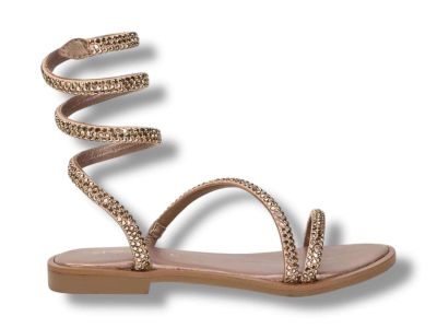 mosaic donna sandalo alla caviglia serpent rosegold