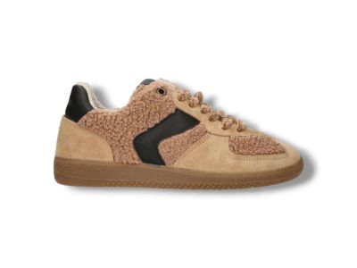verbenas sneakers donna camoscio e teddy sora nairobi serraje camel