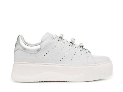 cult sneakers donna white silver con charms clw 463900 perry 4639 low w 1