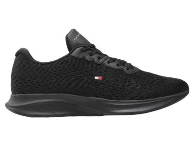 tommy hilfiger fm0fm04563 bds black lightweight runner knit flag