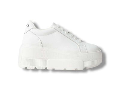 gaelle paris sneakers donna addict platform in action leather bianco gacaw01473