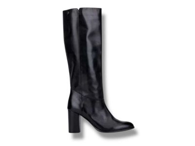 janet and janet stivale donna tacco alto pelle nero j-526