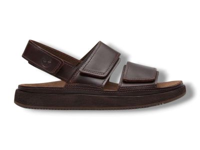 timberland sandalo uomo casco cover con cinturino posteriore in pelle marrone scuro tb0a26x8w01