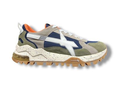 w6yz just say wizz sneakers uomo breeze 3-m in suede e tessuto tecnico militare azure taupe 2018612061f27