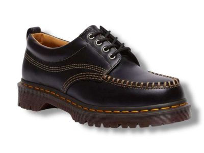 drmartens scarpe uomo lowell moc toe in pelle black analine 31816001