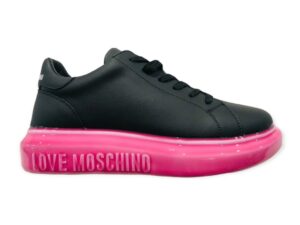 love moschino ja15174g0fiay00c sneakers nero rosa shock