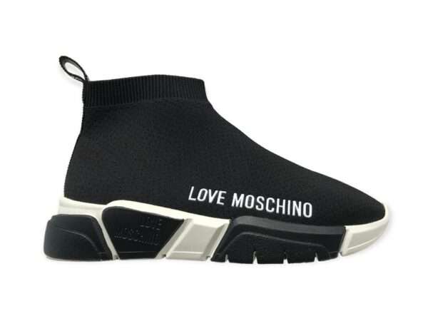 love moschino ja15203g0eiz5000 sneakers running mid calza nero