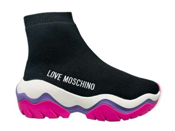 love moschino ja15574g1gizr000 sneakers calza nero