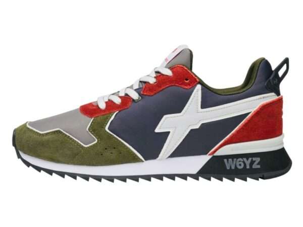 w6yz jet-m sneakers suede e nylon forest navy