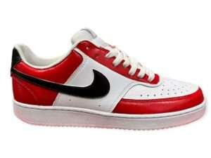 nike court vision lo nn white red 7