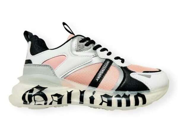 john galliano 18410 cp c sneakers bianco rosa