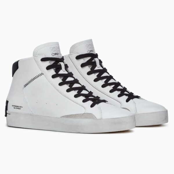 crime london  16070pp5.10 high top distressed white blk
