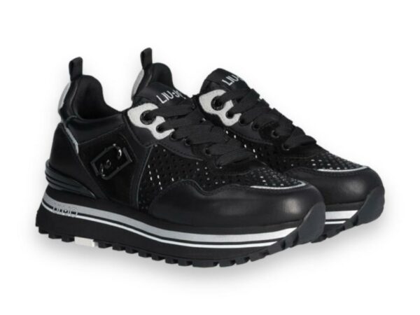 liu jo maxi wonder 01 sneakers platform con strass bf3003px26222222 nero