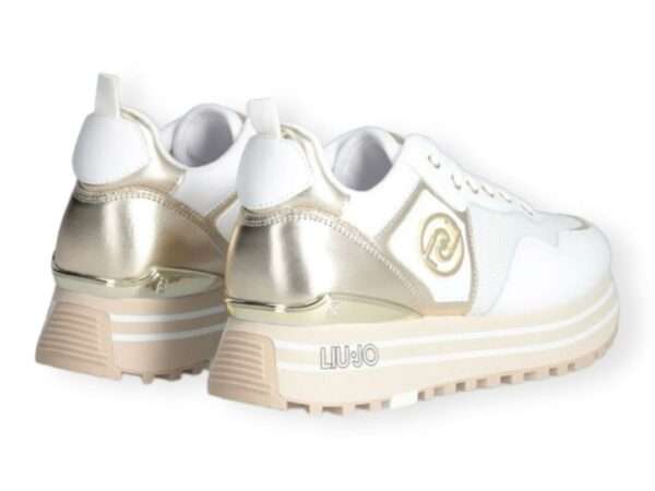 liu jo sneaker platform in pelle e mesh maxi wonder 100 white ba4053px03001111
