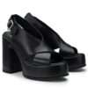 cult clw430200 sandalo con tacco e incrocio nero b jork 4302