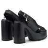 cult clw430200 sandalo con tacco e incrocio nero b jork 4302