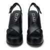 cult clw430200 sandalo con tacco e incrocio nero b jork 4302