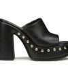 cult sandalo ciabatta con tacco bjork 4305 black clw430500