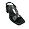 le bohemien sandalo tacco nero crack acciaio t5005