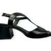 le bohemien sandalo tacco nero crack acciaio t5005