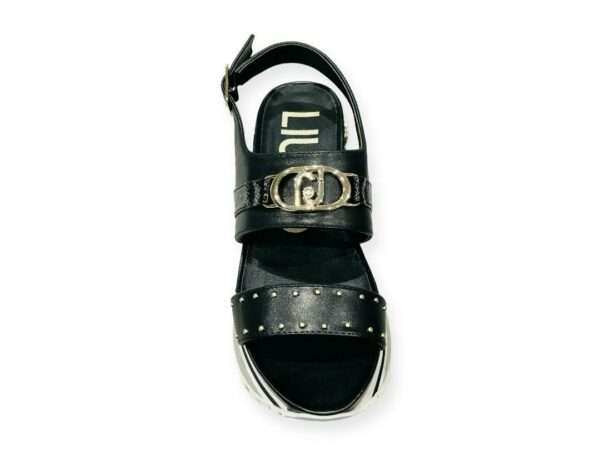 liu jo sandalo platform con logo maxi wonder sandal 27 black ba4107p010222222