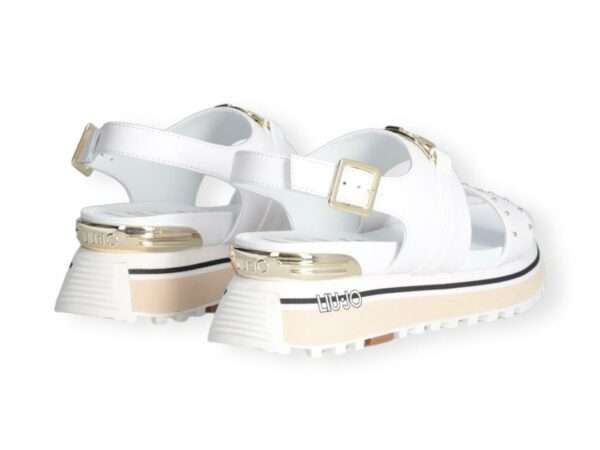 liu jo sandalo platform con logo maxi wonder sandal 27 white ba4107p010201111