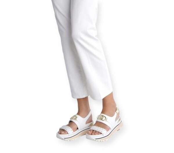 liu jo sandalo platform con logo maxi wonder sandal 27 white ba4107p010201111