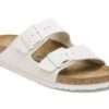 birkenstock arizona antique white suede leather 1026842
