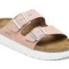 birkenstock arizona flex platform soft pink nubuck 1026894