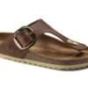birkenstock gizeh big buckle cognac oiled leather 1018745