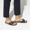 birkenstock madrid big buckle black oiled leather 1006523
