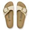 birkenstock madrid big buckle ecru nubuck leather 1026604