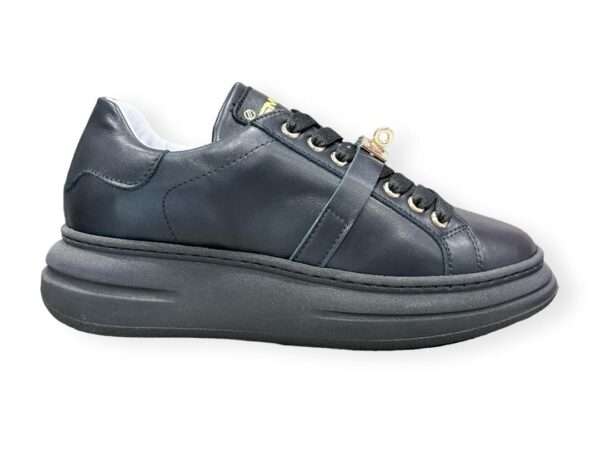 meline sneaker logic nero con accessorio oro bi 195 a331