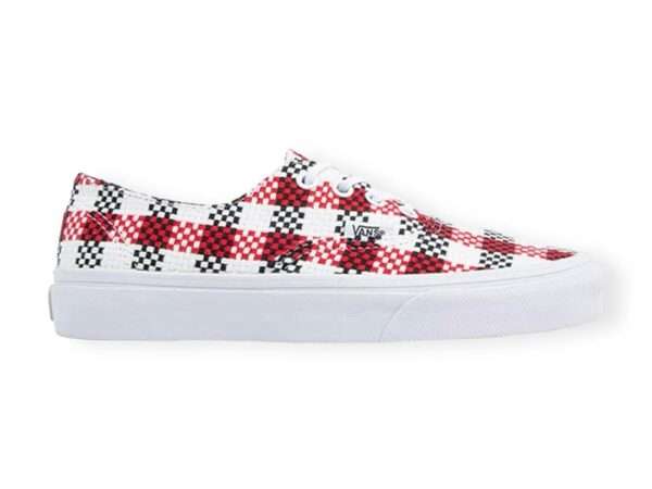 vans sneaker authentic decon checker plaid elk tr wht